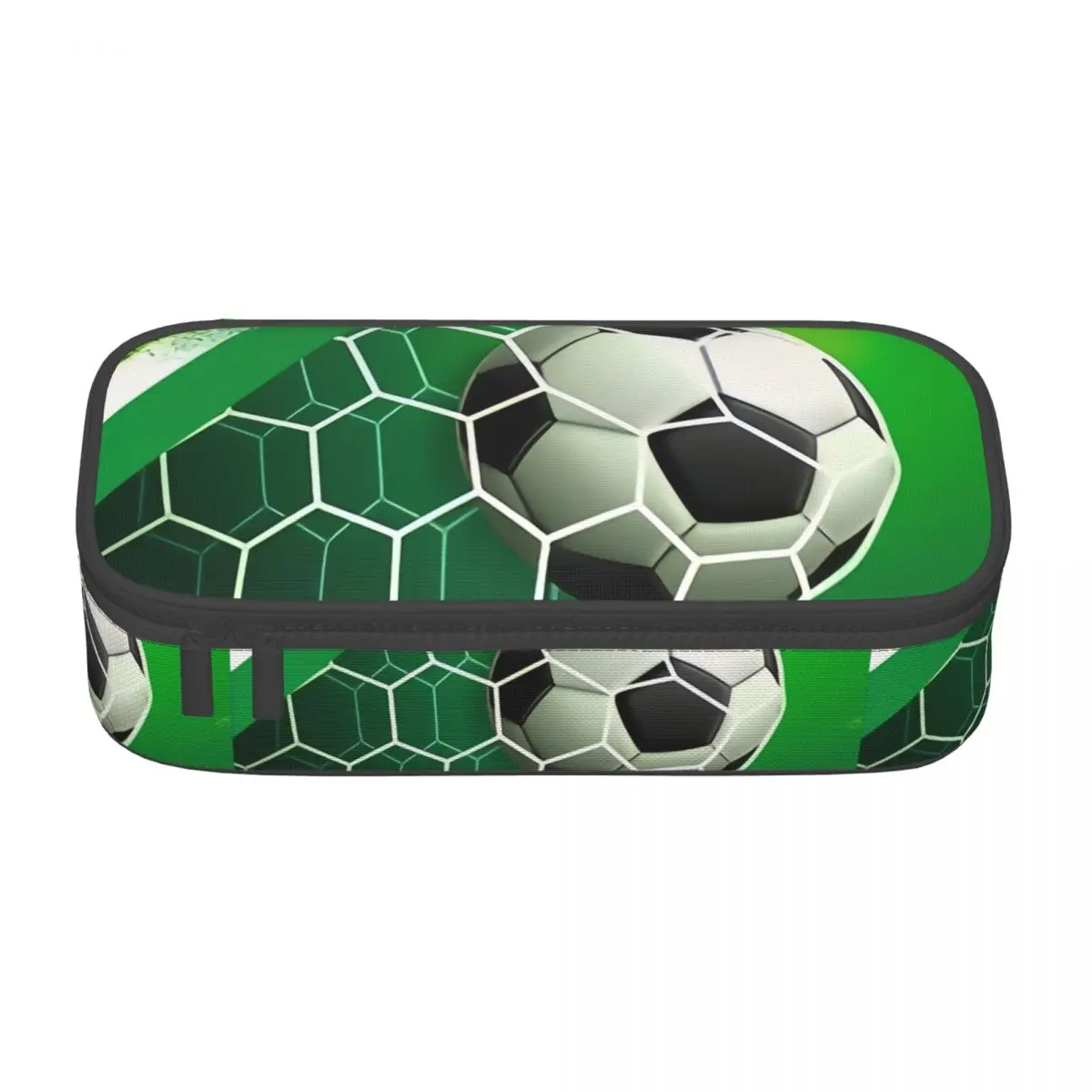 Cool Soccerly Footbally Print Pencil Case for Boy Girl Large Capacity Pen Box Bag School Supplies