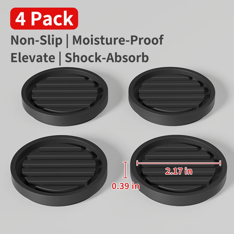 Versatile Black Furniture Leg Pads - Stackable, Cuttable, Anti-Slip, Wear-Resistant, Silent & Slide-Proof Protectors