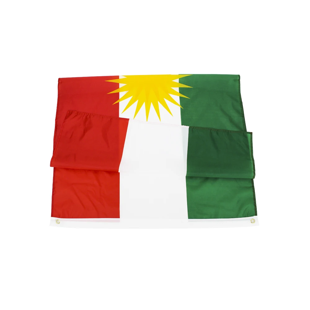 90x150cm Durable Polyester Kurdistan Flag Kurdish Hanging Banner Home Indoor/Outdoor Decor