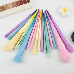 Vibrant Multi - Color Makeup Brush Set - Complete Beauty Tool Collection (A)