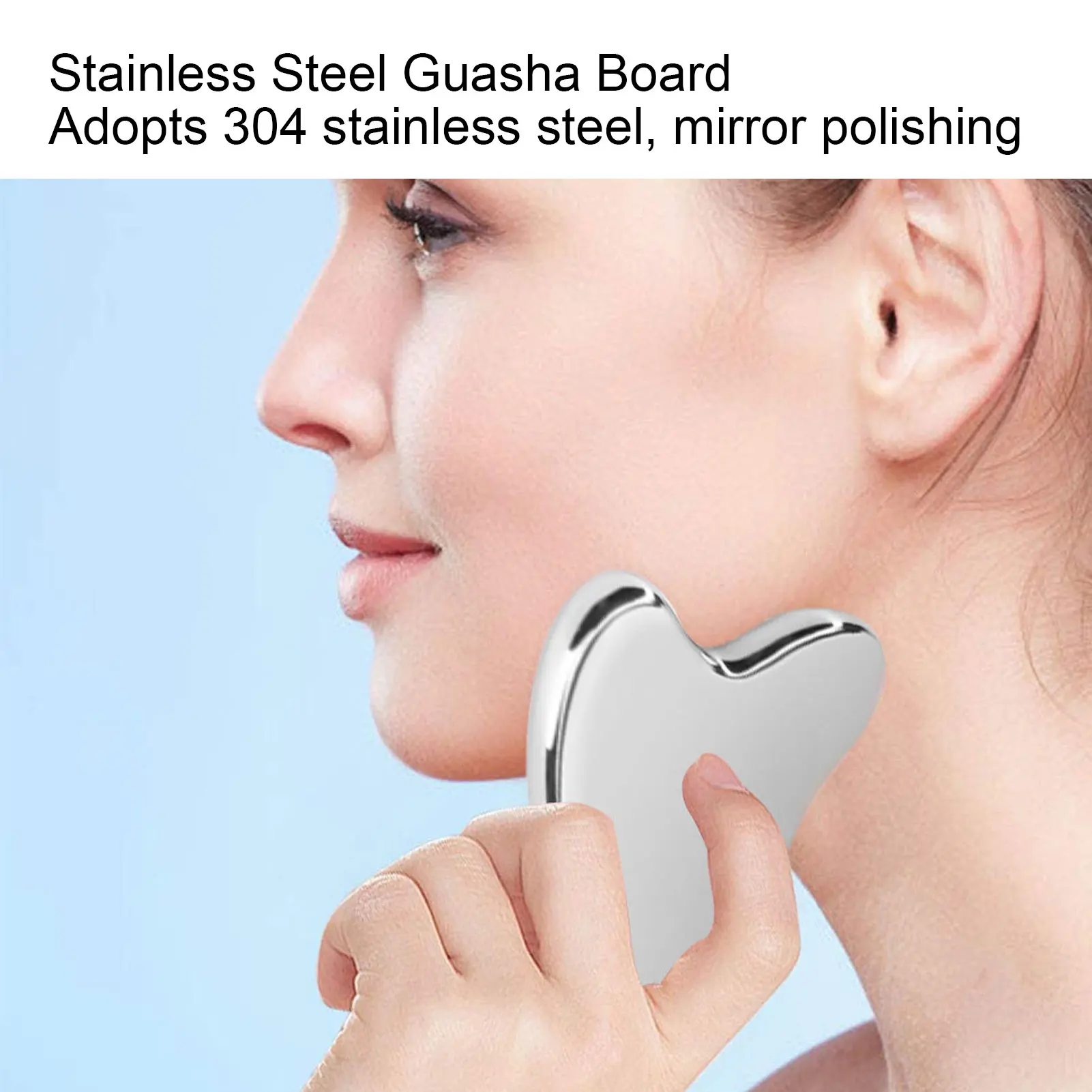 304 Stainless Steel Manual Guasha Board Massager Relaxation Soft Tissue Fatigue Relief Scraping Tool