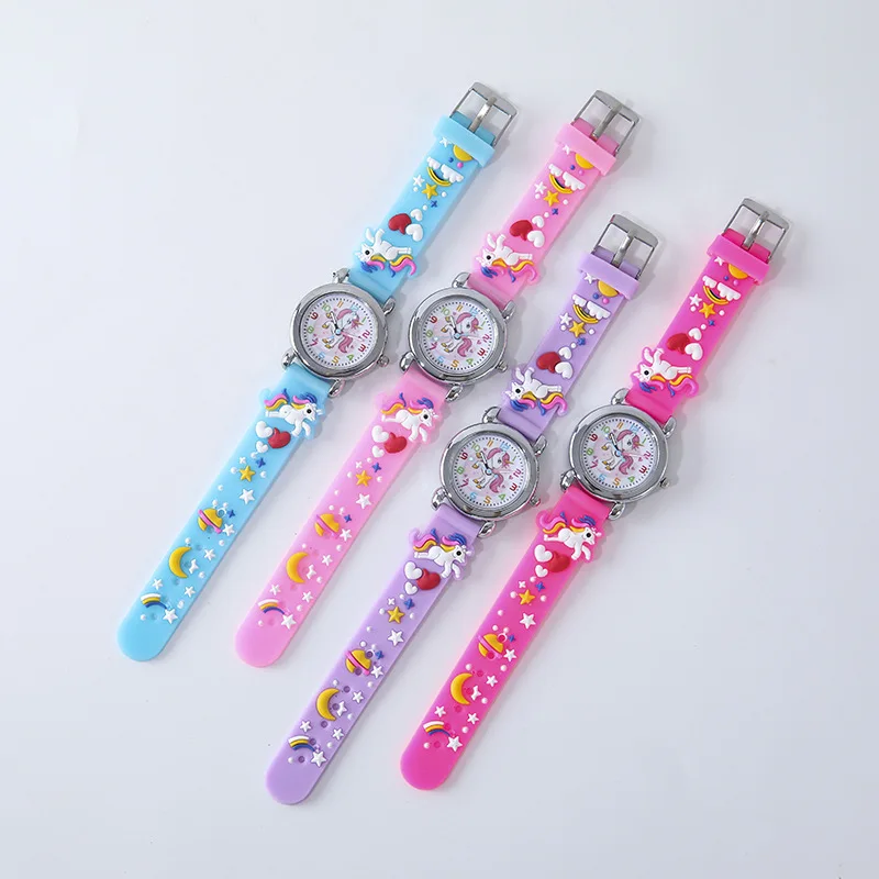 New Kids Watches Cartoon Watches Pink Silicone Quartz Wristwatch Birthday Gift Quartz Watch Kids Watches Boys Girl Watch 4
