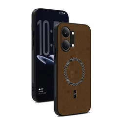 Leather Texture Phone Case with Magnetic Adsorption, Shockproof and Drop - Resistant Design for Poco X8 Pro (Golden)