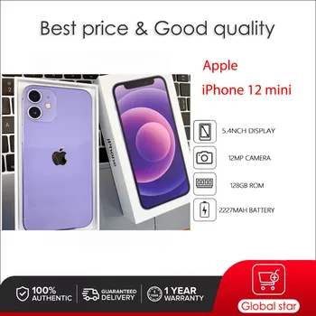 Apple iPhone 12 mini 5G Face ID originale sbloccato usato IOS A14 5.4 "64/128/256GB ROM 2227mAh cellulare 12MP Smartphone