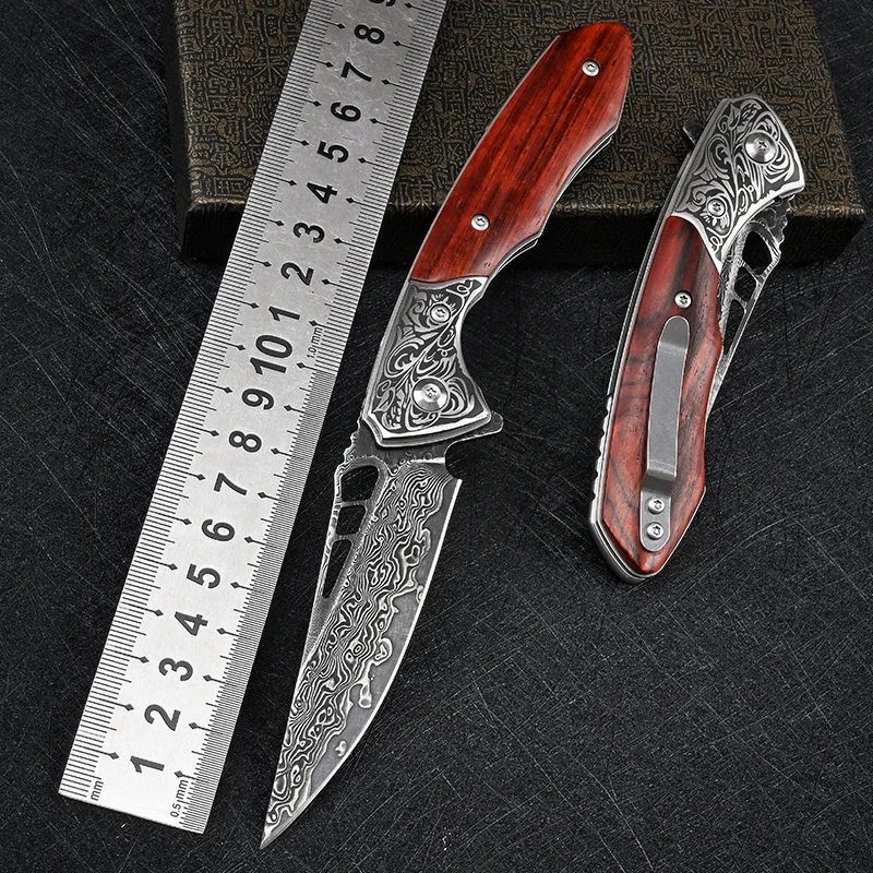

Outdoor VG10 Damascus Folding Knives Sharp Men Utility Flipper Tactical Pocket Knife For Camping Survival Hunting Fishing Knife