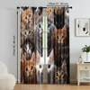 2 pcs, versatile polyester transparent curtains for home decoration Cute Cats for use in bedrooms and living rooms 5