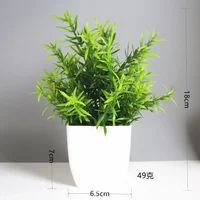 Artificial Bonsai Green Fake Plant Eucalyptus Flower Potted Plant for Indoor Outdoor Home Bedroom Garden Decoration Supplies 2