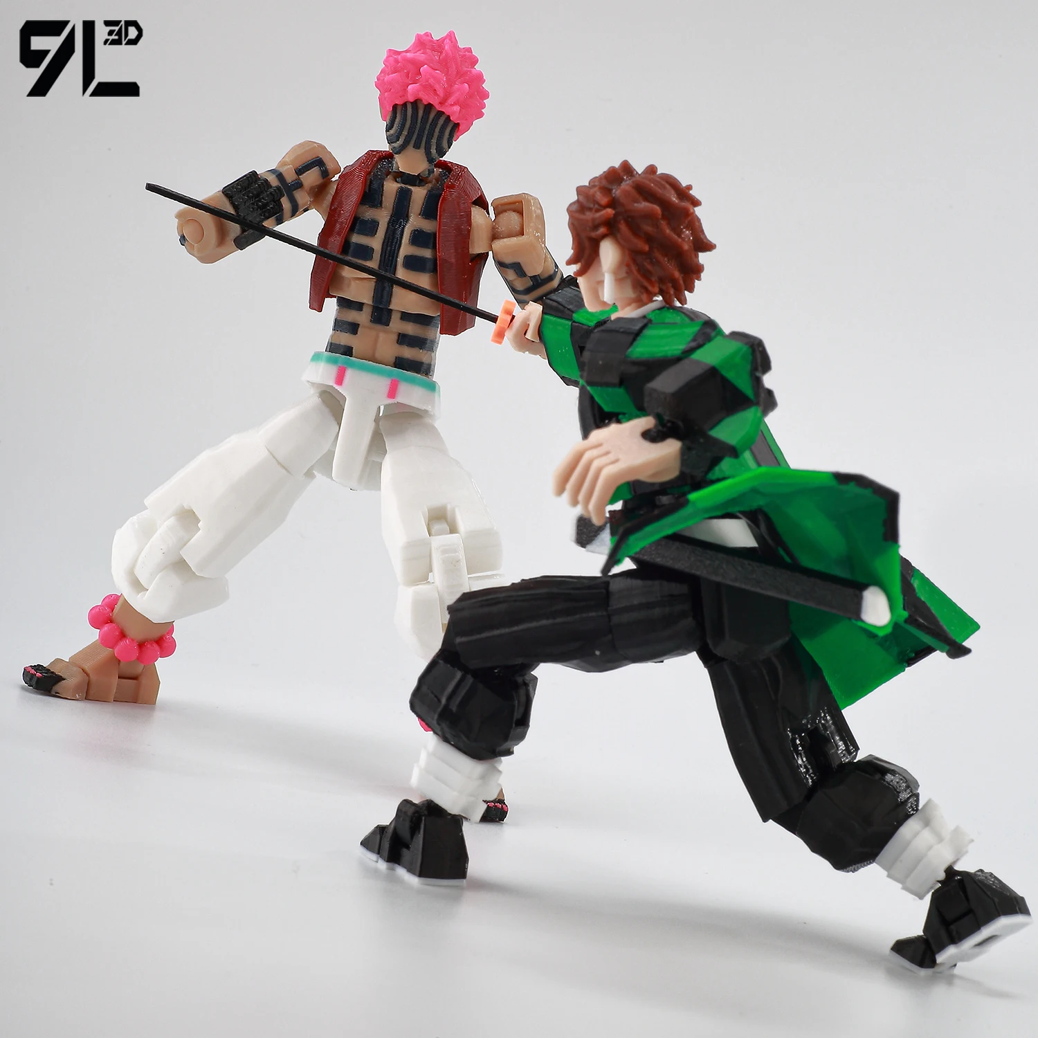 9L3D Printed Demon Slayer AKAZA Tanjiro Kamado Lucky Dummy 13