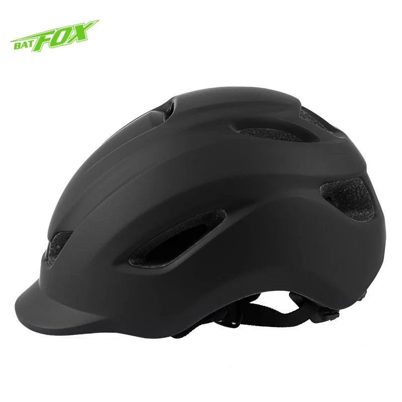 Batfox 도시 통근 헬멧, 천 모자 처마 장착, 접이식 자전거 헬멧, 전력 보조 MTB 자전거 사이클링 부품