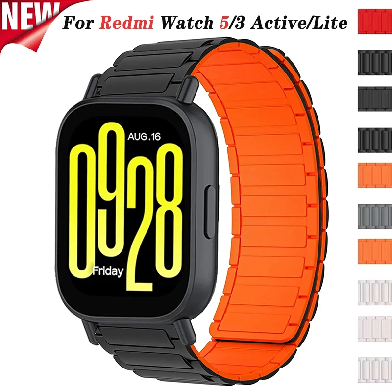 Magnetic Silicone Band - Soft Strap Wristband in 22mm Bracelet Size