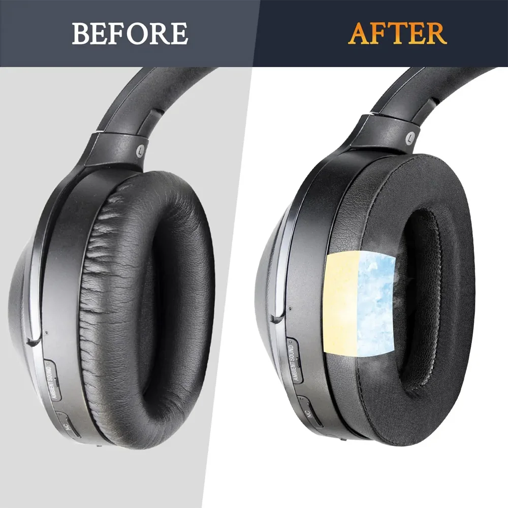 Earpads Compatible with SONY WH-1000XM1/2 Protein leather Memory foam Ear Pads Cushions Replacement Over-Ear Headphones Soft Pro