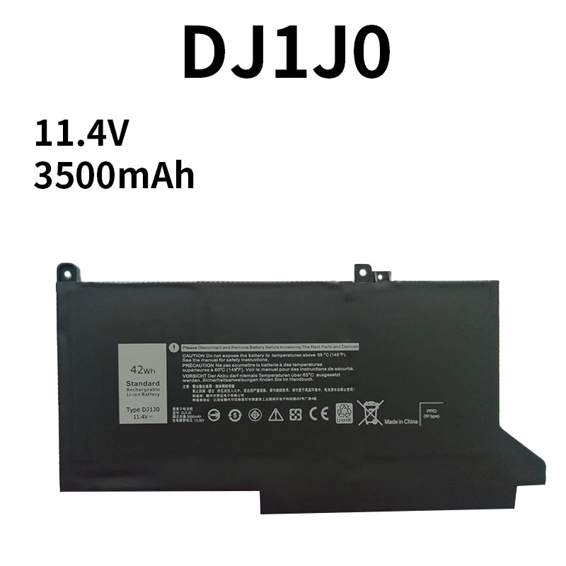 

11.4V 42Wh DJ1J0 Laptop Battery for Dell Latitude 12 7280 7290 E7280 E7290 13 7380 7390 E7380 E7390 14 7480 7490 E7480 E7490