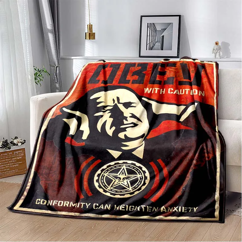 

O-Obey Trendy Brand Logo Super Soft Blanket Sofa Blanket Portable Blanket Soft Warm Blanket Birthday Gift Comfort Blanket