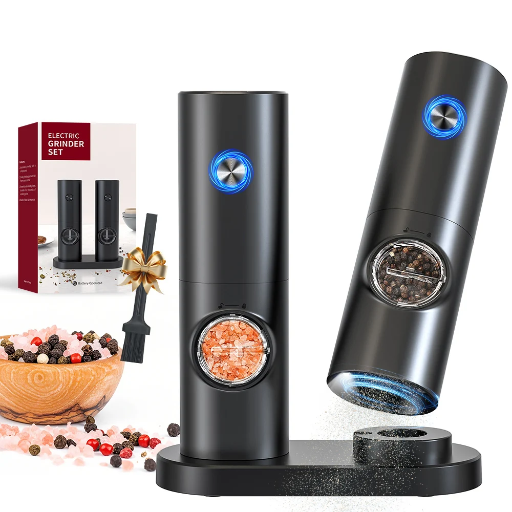 Electric Automatic Mill Pepper And Salt Grinder With LED Light Adjustable Coarseness Partner Manufacturers 1
