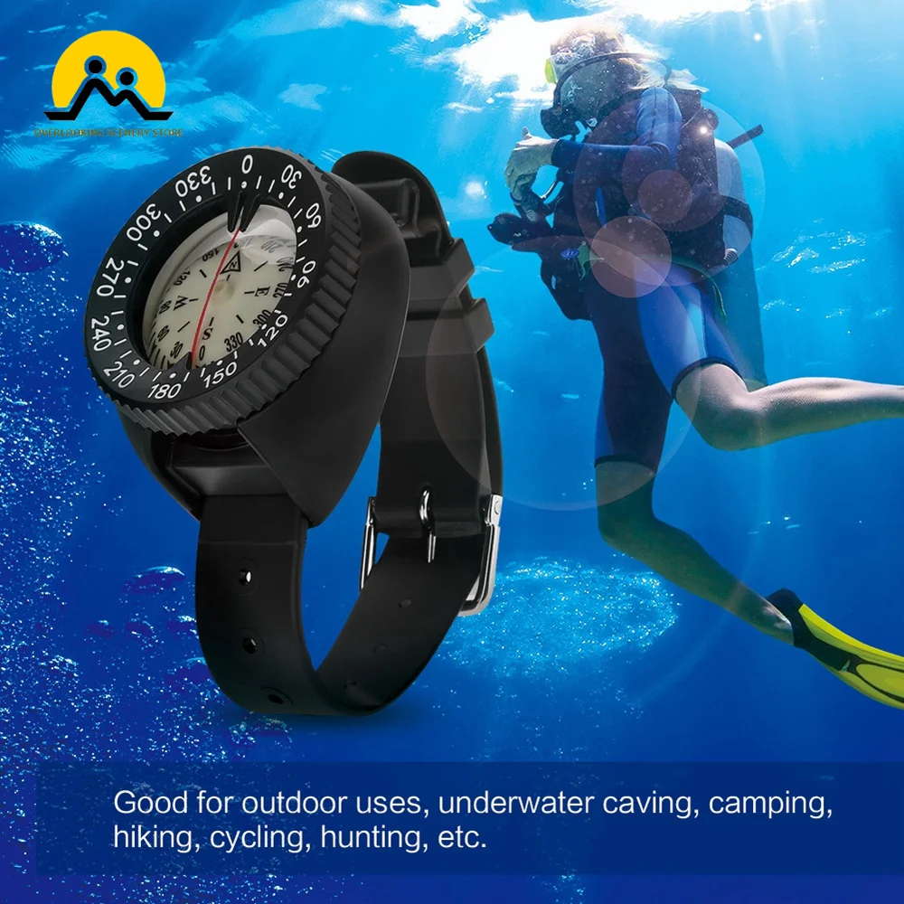 50m Waterproof Diving Compass Underwater Caving Camping Compass with