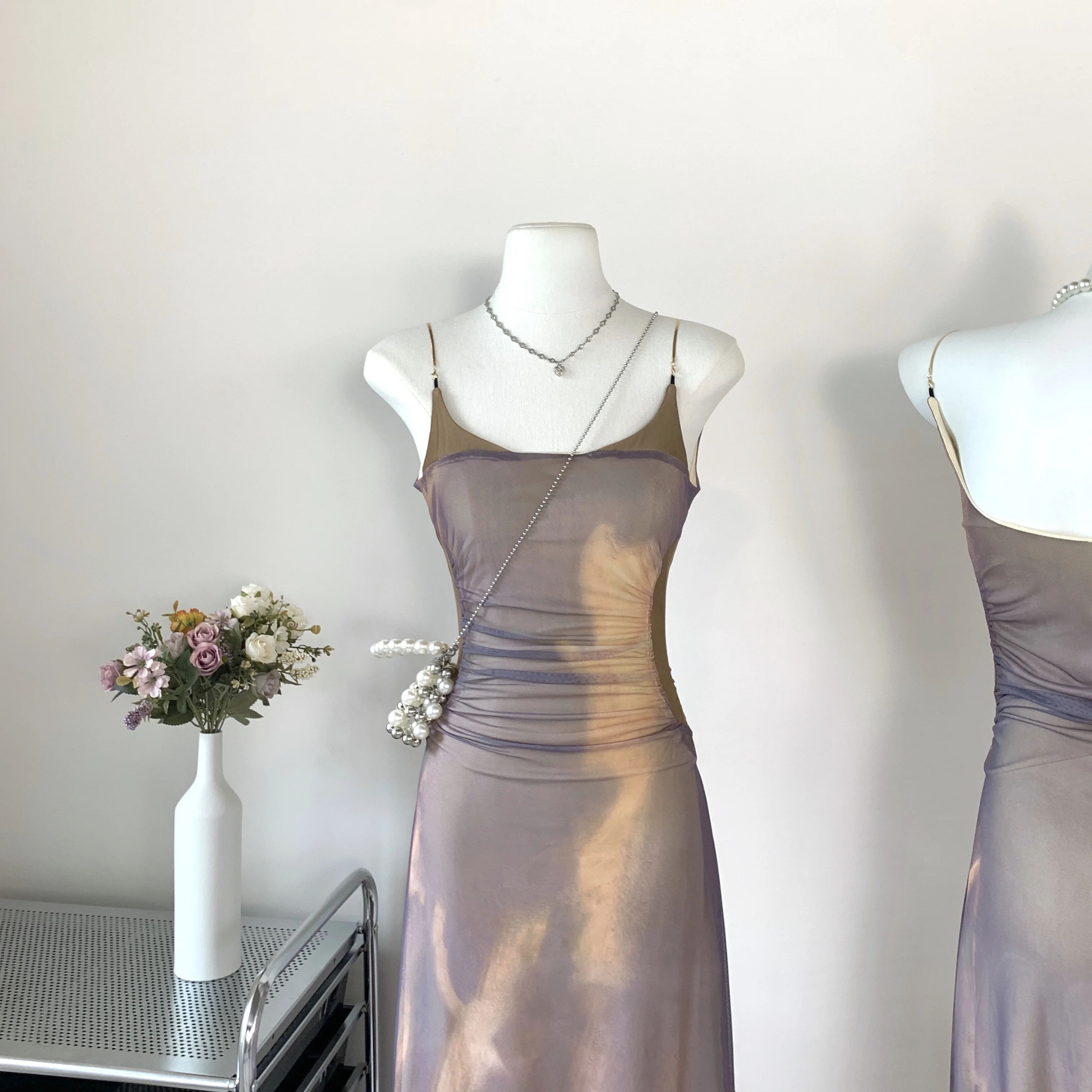

Women's sleek backless maxi dress elegant sexy costume, Ladies birthday party, club sun dress