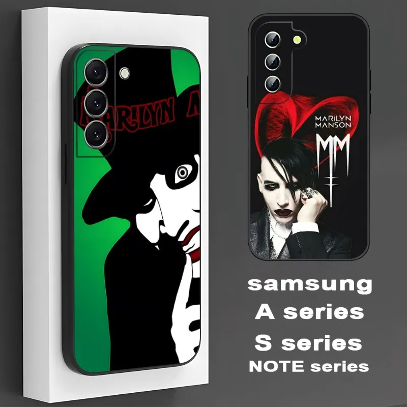 Futerał Na Telefon Marilyn Manson 2023 Nowy Do Samsung S23 Ultra S9 Plus S10 S20 S21 Fe S30 S22 Pro S30 Note10 Note20