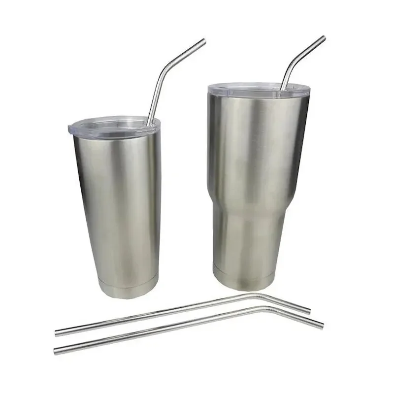 5IN1 Reusable Straw 304 Stainless Steel Straw Straight Curved Metal Birthday Party Grand Event Milk Beverage