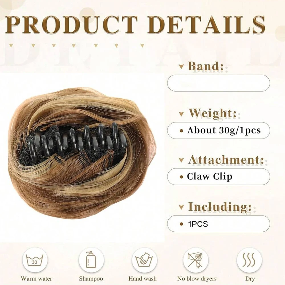 여성용 헤어 번즈, 합성 곱슬머리 시뇽, 옴브레 클로 헤어, 메시 번즈 업두, 클립형 헤어피스