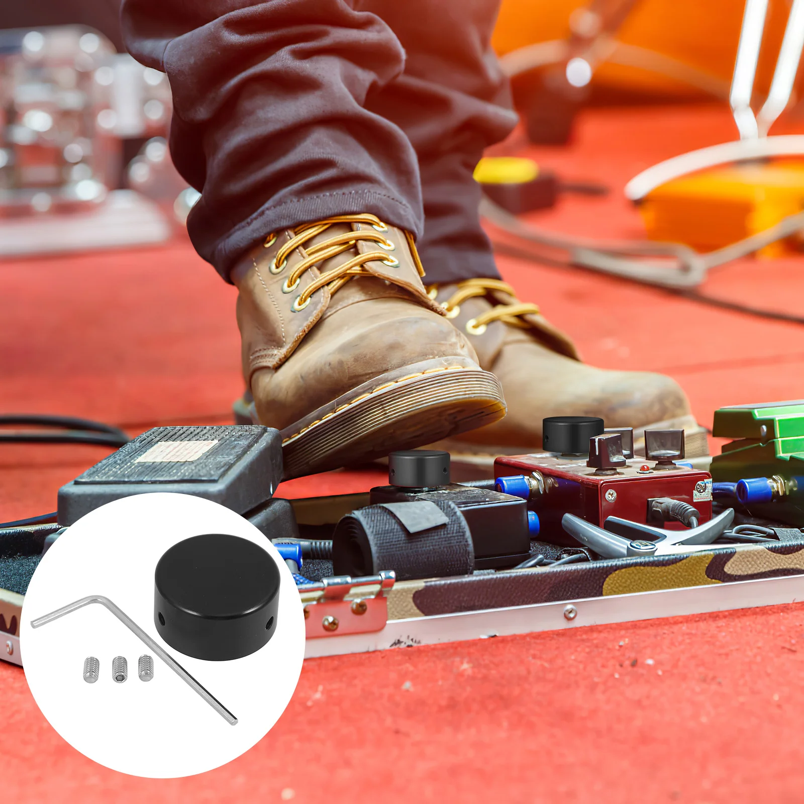 

Effect Pedal Cap Nail Caps Guitar Footswitch Toppers Metal Protection Music Instrument Tool