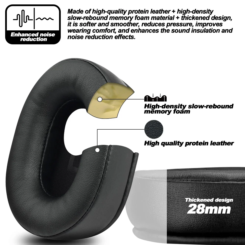 Earphone pads For Xiaomi Youth Edition Bluetooth headset replacement Earpads Mesh cloth Memory Covers Sponge
