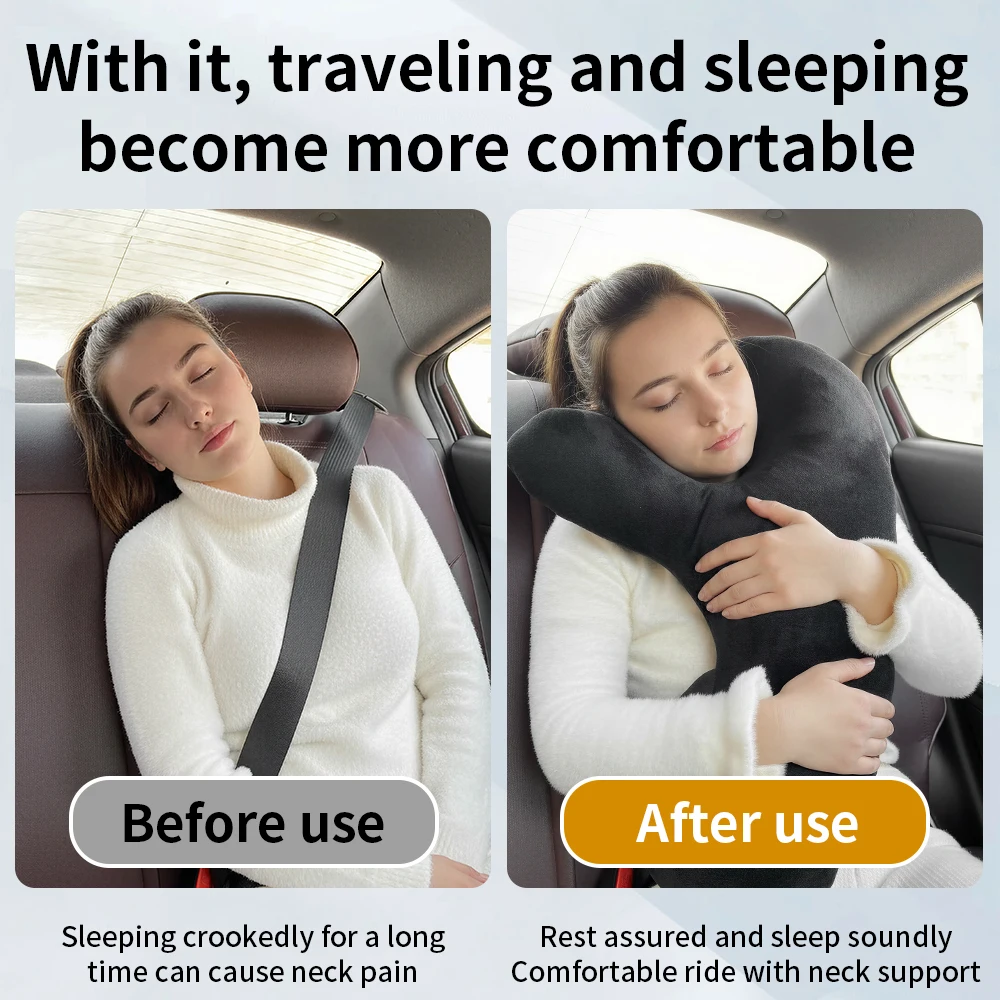 Ergonomic Car Seat Belt Headrest Pillow