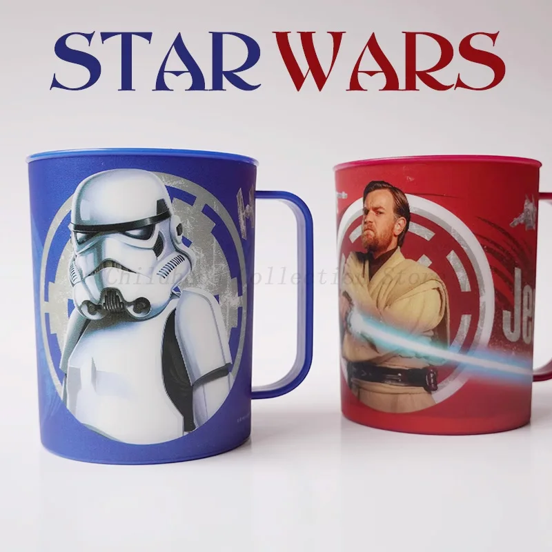 Disney Starwars Action Figure Toys White Soldier Jedi Knight Printed Cups Home Office Coffee Milk Fun Creative Cup Gift For Kids