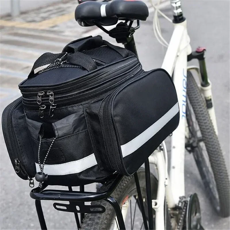 borsa portabiciclette borsa portapacchi posteriore borsa per bagagliaio bici borsa per bagagli sedile posteriore borsa per bicicletta da ciclismo a doppio lato viaggio durevole - immagine 2