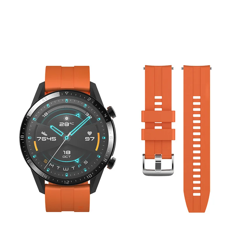 Silicone Sport Watch Bands - Versatile 20mm/22mm Strap Collection