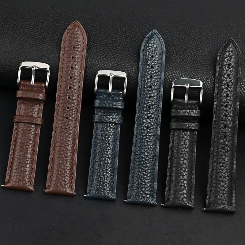 Luxurious Soft Genuine Leather Quick Release Watch Band Bracelet