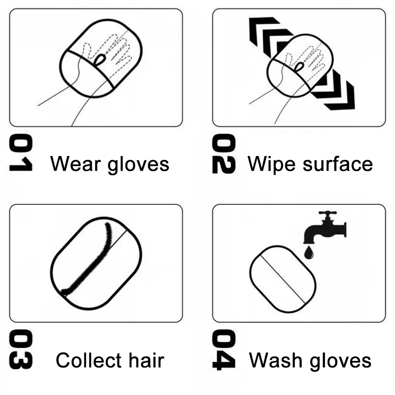 Pet Static Hair Removal Gloves Two Way Brush Hair Remover Sticking Tool Cat Gloves Cat Removal Comb Dual purpose