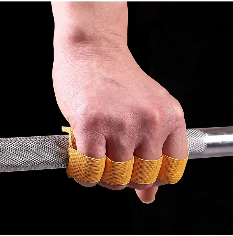 1Pair Weight Lifting Training Gloves Palm Protection Cowhide Fitness Sports Gymnastics Grips Pull Ups Weightlifting Workout 4