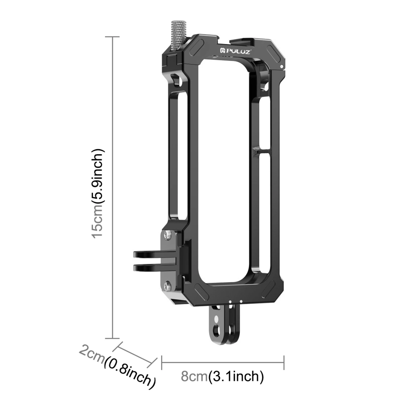 Puluz-gaiola Protetora de Metal para Insta360 x3 Estrutura de Carcaça com Expansão da Base de Calçados Adaptador para Tripé Capa - Image 2