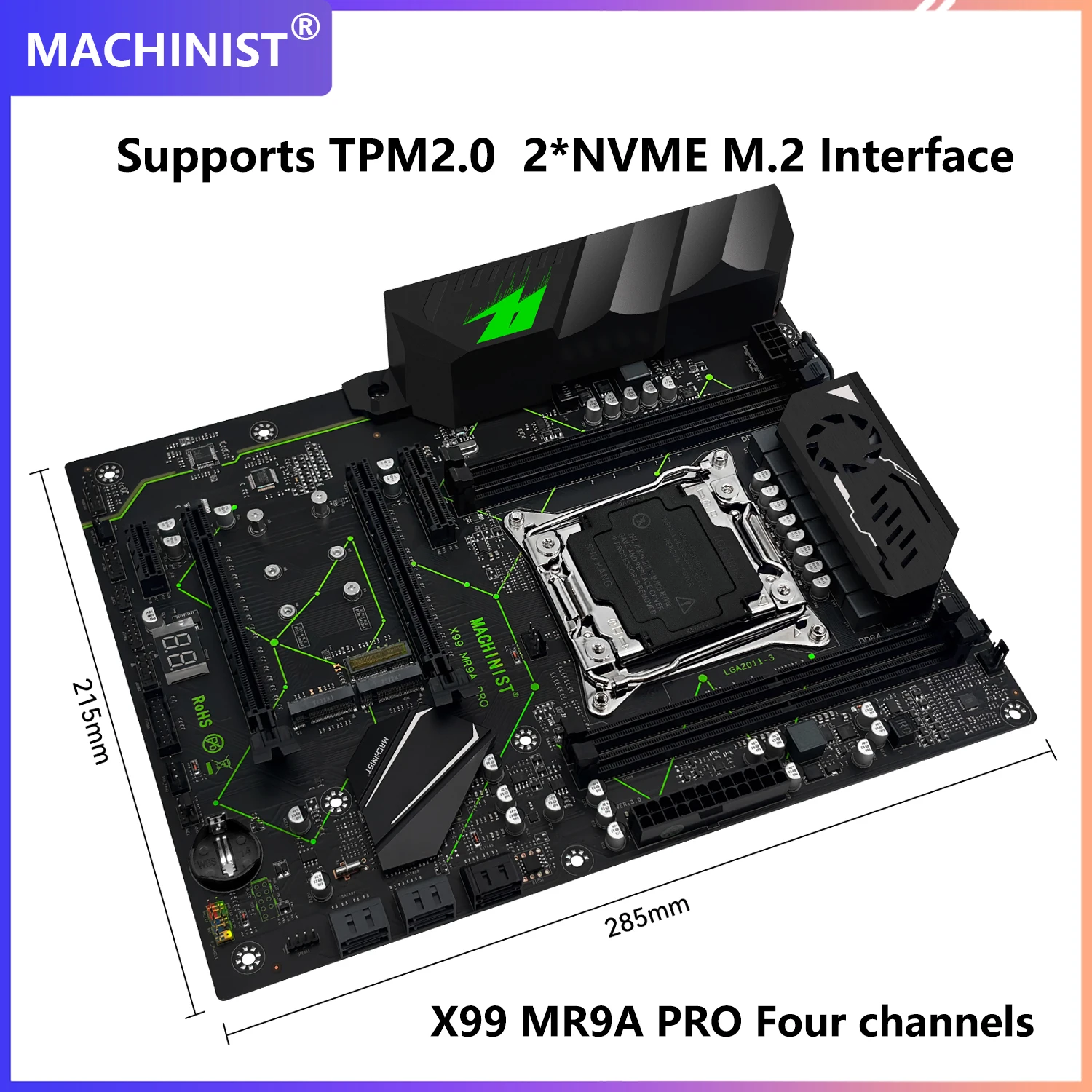 MACHINIST X99 MR9A PRO TPM2.0 Motherboard Support DDR4 RAM Four