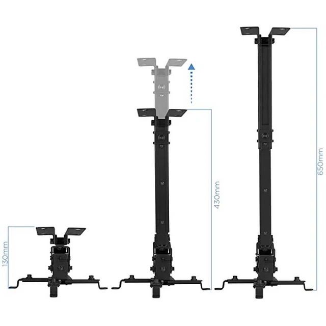 Soporte para Proyector, montaje en techo o en pared, movimiento articulado,  hasta 20 kg