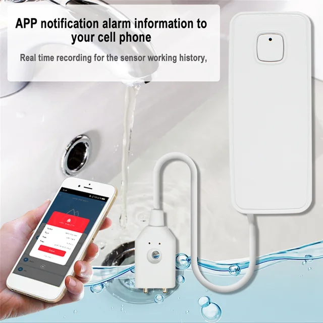 ABUO-Smart Switch Water Leakage Sensor Water Leakage Detection Alarm Detector Advanced Leak Detection 4