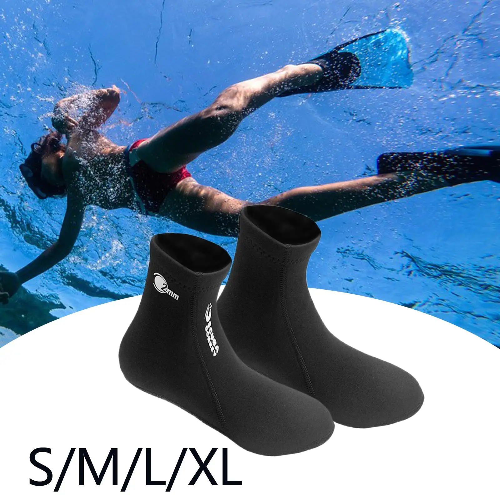 2mm Neoprene Wetsuit Socks Socks Diving Beach Water Fin Sock Anti