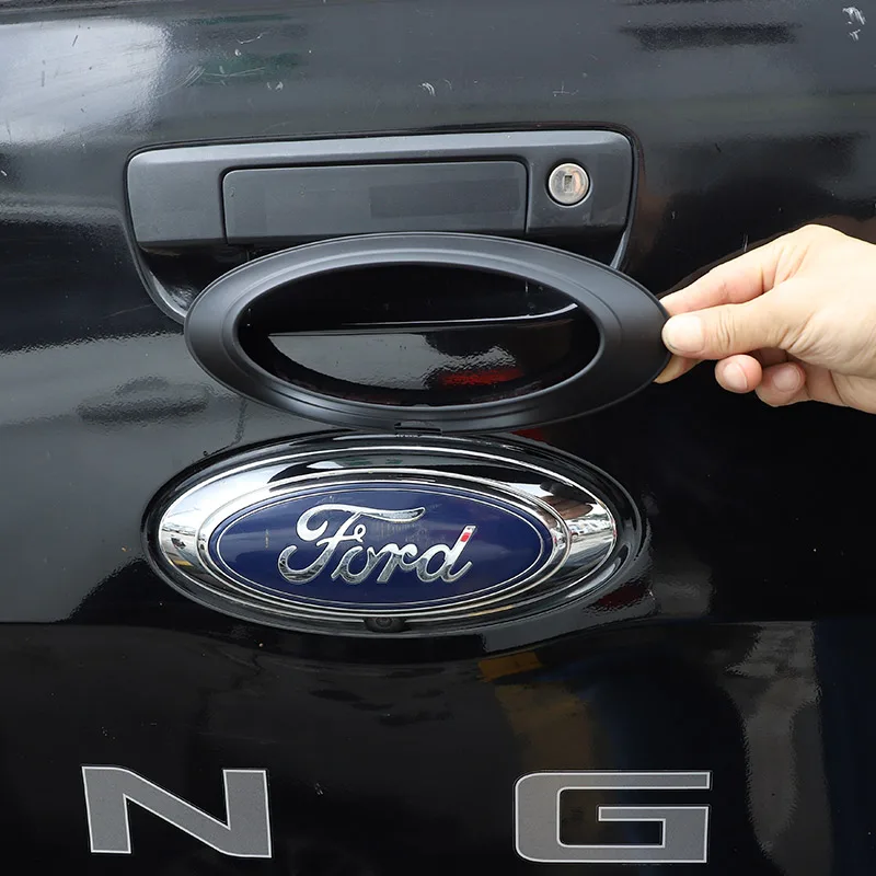 Für Ford Ranger Wildtrak T6 T7 T8 2015-2022 ABS Carbon Faser/Schwarz Auto Heckklappe Logo Abdeckung dekorative Aufkleber Auto Zubehör