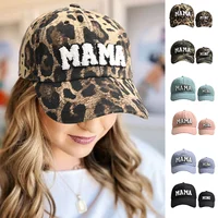 Camouflage Mama Baseball Caps For Women Adjustable Mama Mini Letter Snapback Dad Hat Cute Parent-Child Hats Boy Girl Summer Bone 1
