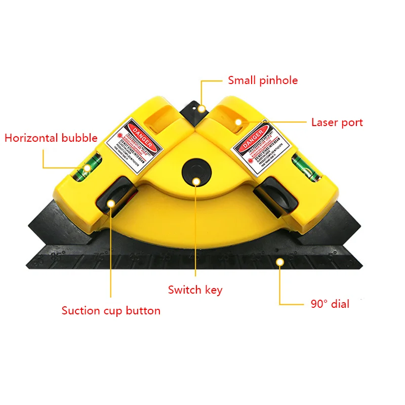 Right Angle 90 Degree Laser Level laser level level gauge laser angle gauge for Tile Work Woodworking Professional Level Meter Construction Tool