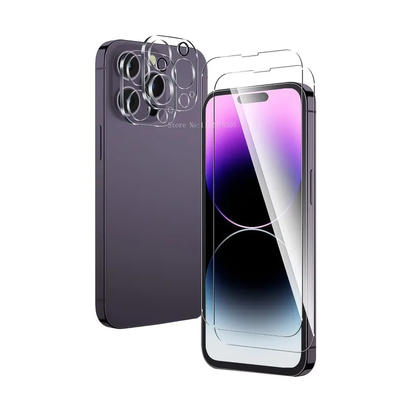 

4 упаковки, защитная пленка для экрана с объективом камеры для iPhone 14 15 Pro Max 11 12 Pro 13 Mini 15