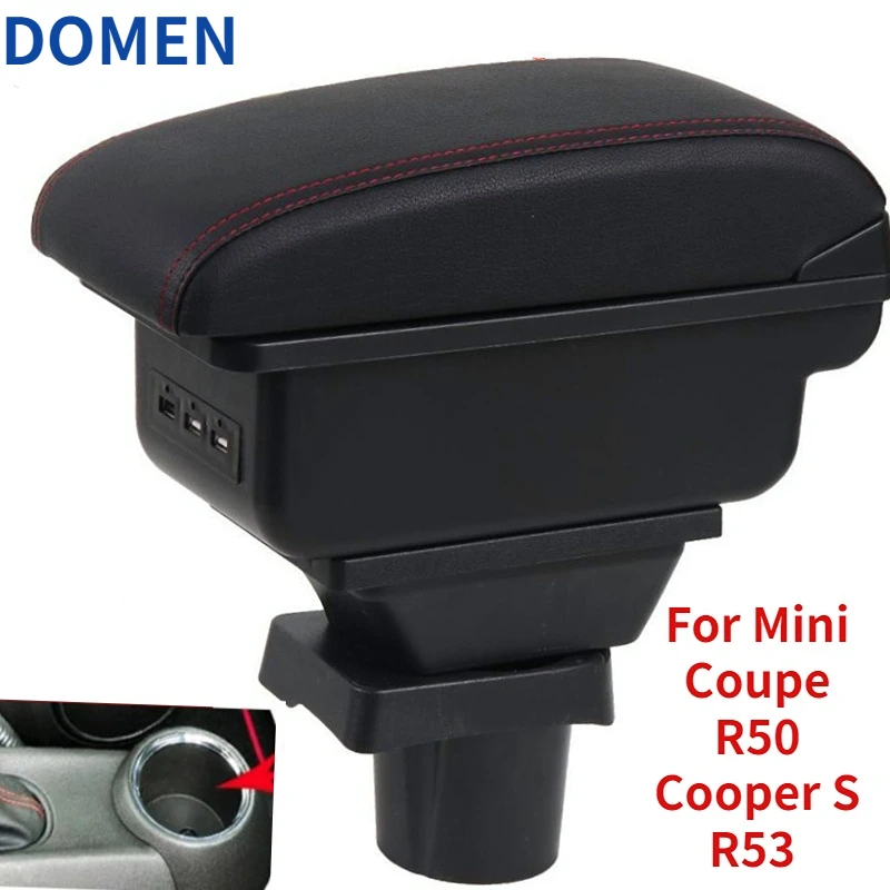 Per Mini Coupe R50 Cooper S R53 Scatola Bracciolo Per Mini Cooper R50 R52 R53 R56 R57 R58 Bracciolo Auto Scatola Di Immagazzinaggio Interna Retrofit