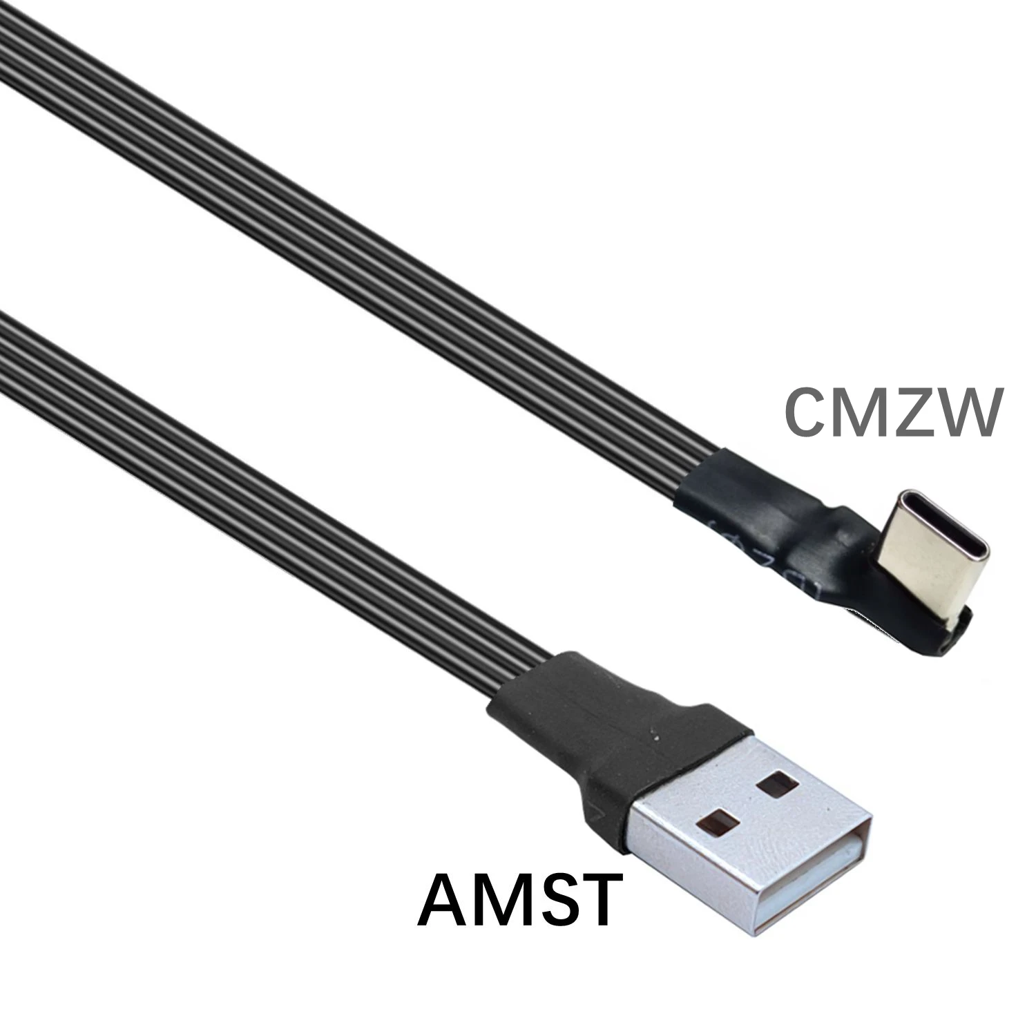 Reversible USB-C to USB 2.0 Right-Angle Data Cable