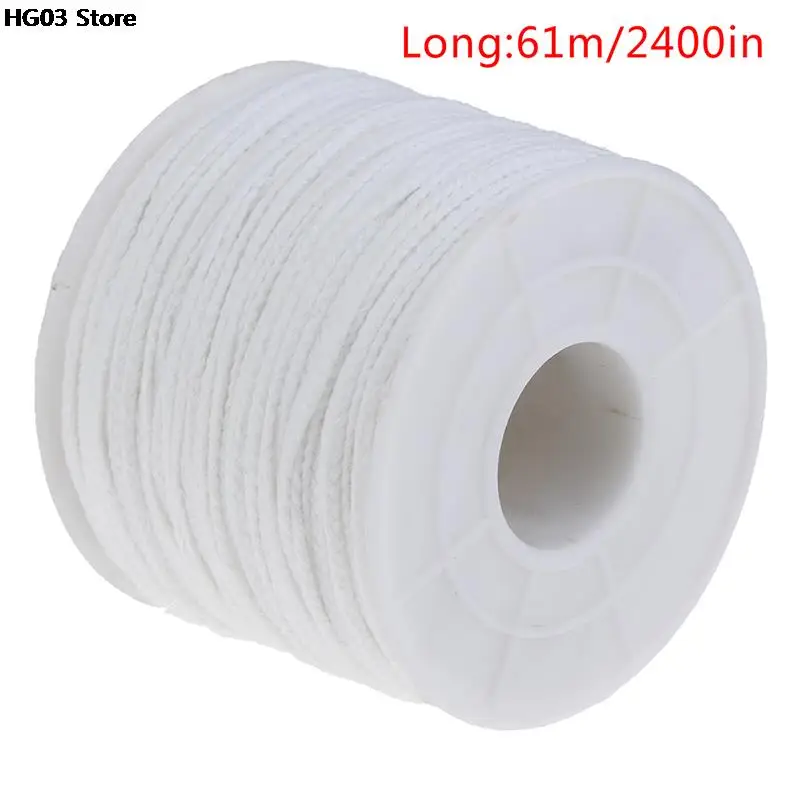 1 Roll 61M Cotton Candle Woven Wick White Candle Wick For DIY And Making