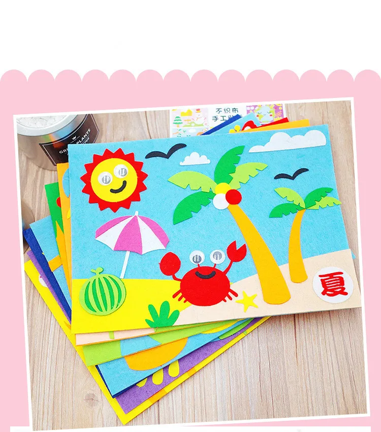 40pcs 30x30/30x20/15x15/15x10cm DIY Polyester Cloth Felts 1mm Home Sewing Wedding Decoration Dolls & Craft