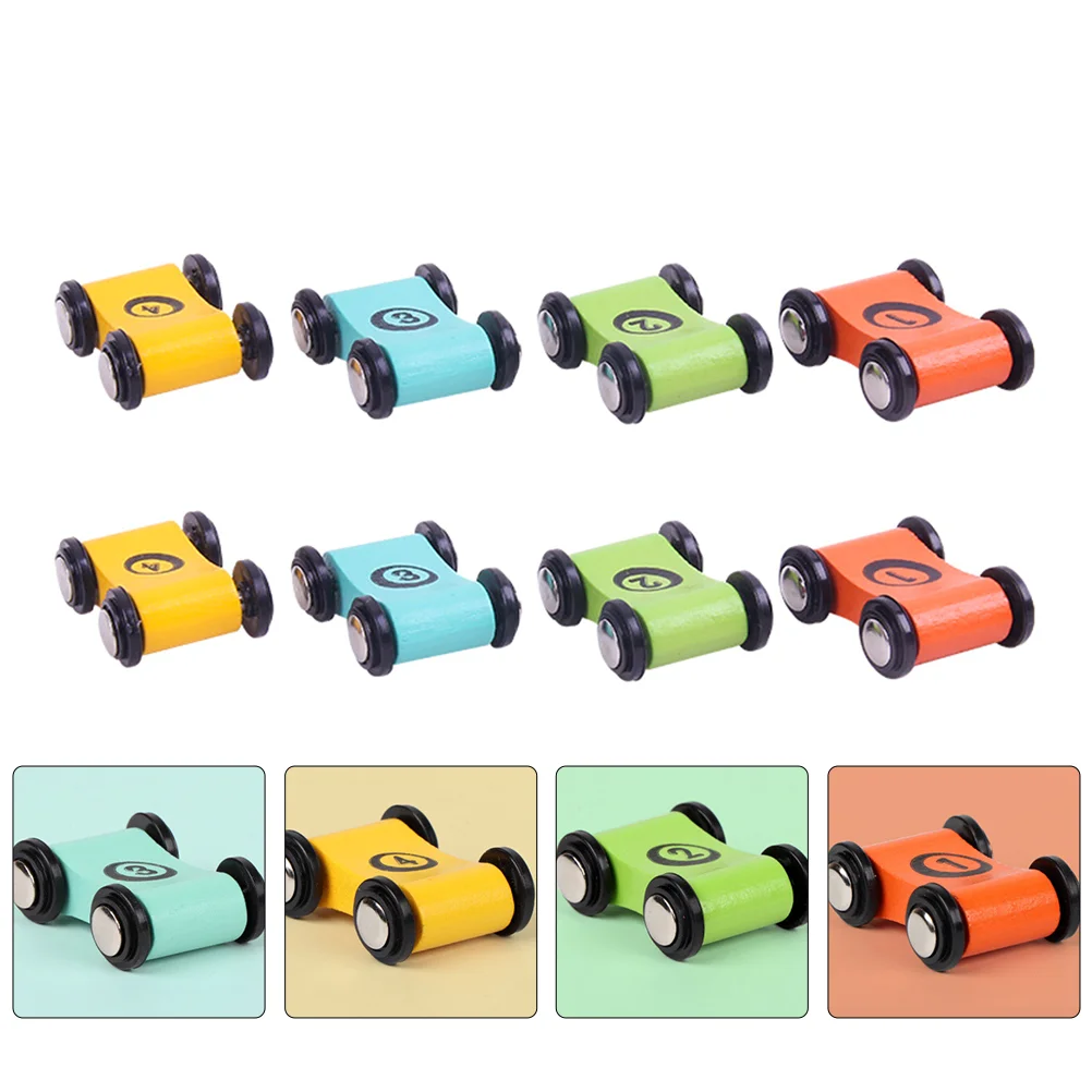 

8 Pcs Puzzle Scooter Child Children’s Toys Wooden Ramp Vehicle Toddler Race Car