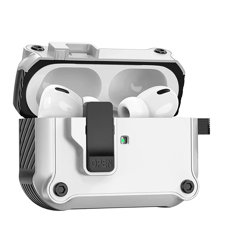 

Противоударный защитный чехол с замком для Airpods Pro, чехол для AirPods Pro второго поколения, для мужчин и женщин с брелоком