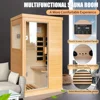 Far Infrared Sauna Home Saunas Room 800W/110V Low-EMF Canadian Hemlock Wood Indoor Dry Sauna for Home with Control Panel 4