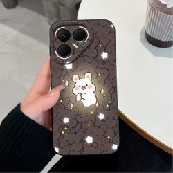 Coque de téléphone en silicone anti-chute avec motif floral petit et beau