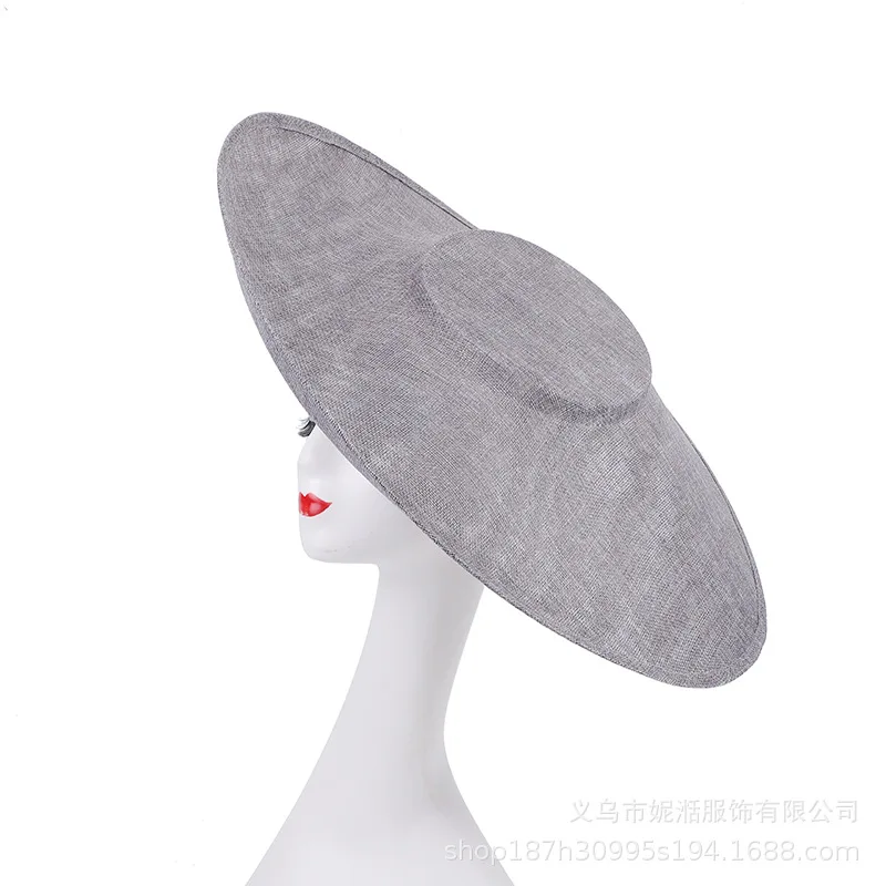 Sinamay Fascinator Hut Basis XL Disc Kopf bedeckung – Detail 14